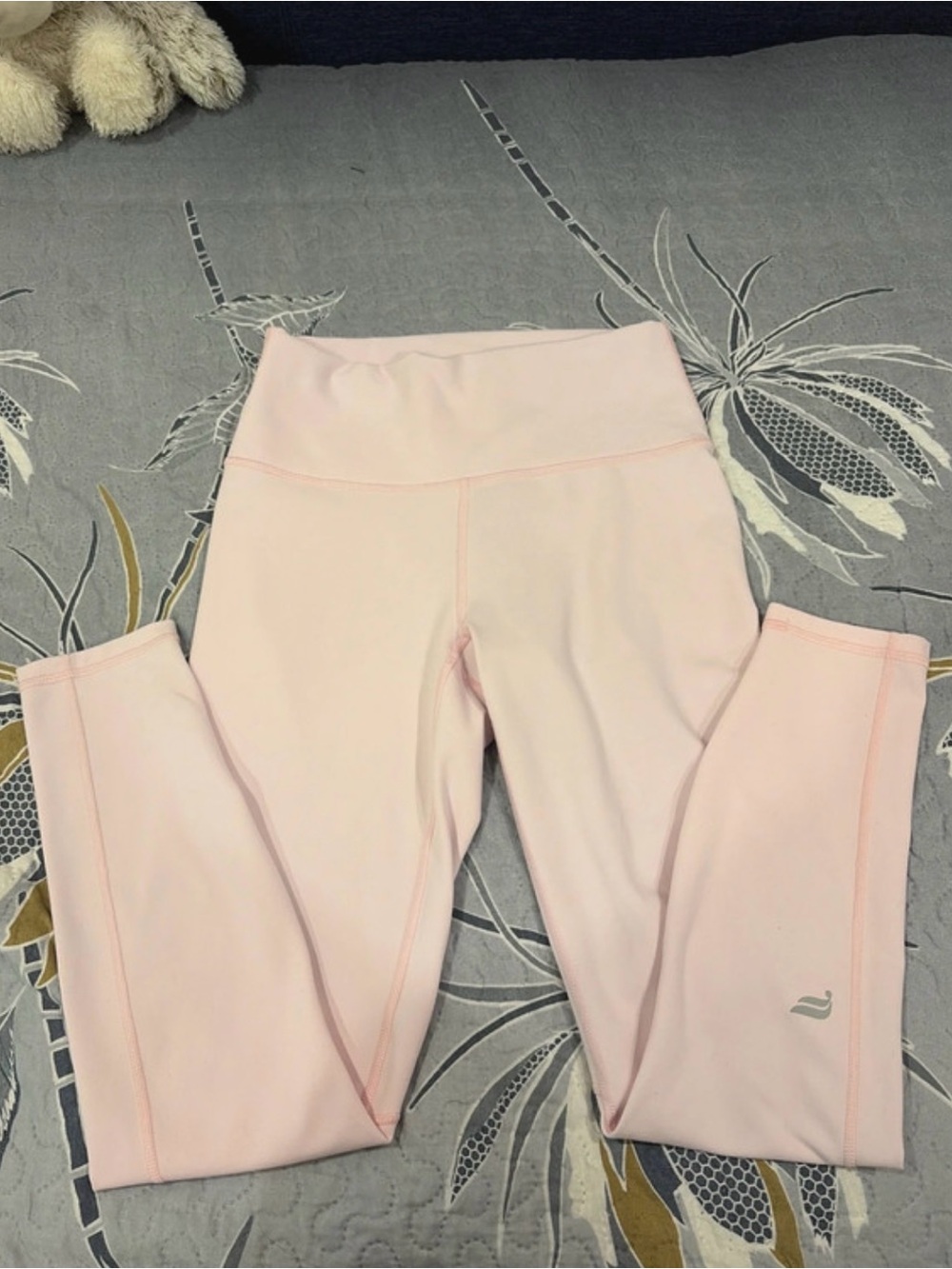 Fabletics Light Pink Girls' High-Waist Leggings